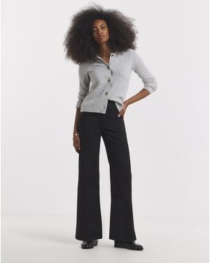 Simply Be Wide Leg Weekender Jeggings - White