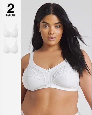 Pretty Secrets 2 Pack Sally Minimiser Bras - Blue