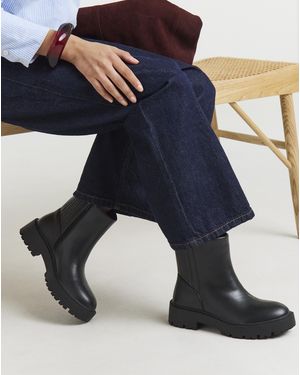 Simply Be Hidden Gusset Chelsea Boot Wide - Blue