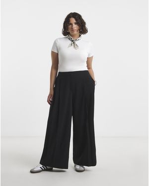 Simply Be Magisculpt Wide Leg Reg Trousers - Black