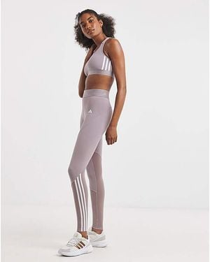 adidas Hyperglam 3 Stripes Leggings - White