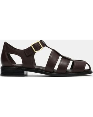 Clarks Hana Leather Sandal D Fit - Black