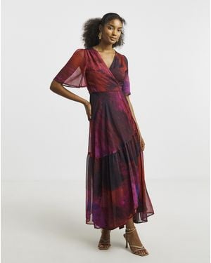 Hope & Ivy Gaia Maxi Dress - Red