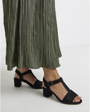 JD Williams T Bar Heeled Sandals Wide - Blue