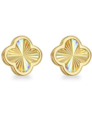 iJewel 9Ct Petal Earrings - Metallic