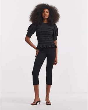 Simply Be Pull On Capri Jegging - Black