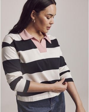 Julipa Petite Contrast Rugby Shirt - Blue