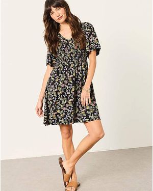 FatFace Emma Floral Jersey Dress - Natural