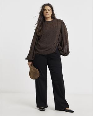 Simply Be Cosy Weekender Wide Leg Jegging - Black