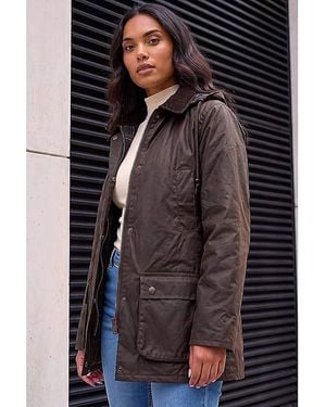 Roman Roman Waxed Longline Coat - Black