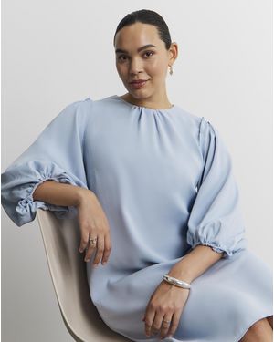 Joanna Hope Big Sleeve Shift Dress - Blue