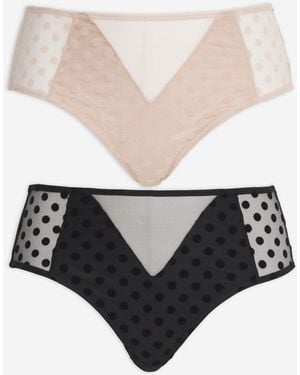 Pretty Secrets 2 Pack Hannah Everyday Spot Mesh Briefs - Natural