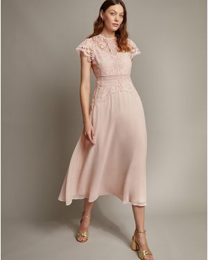 Monsoon Monica Midi Bridesmaid Dress - Brown
