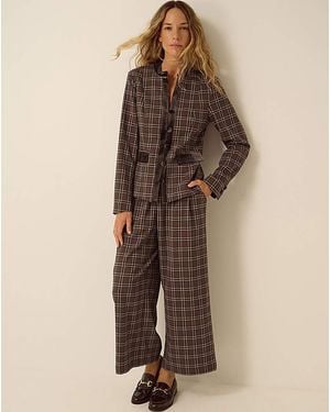 Monsoon Gracie Check Print Jacket - Natural