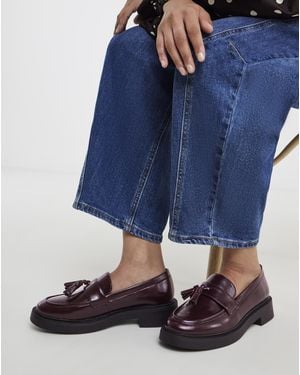 Simply Be Tassle Detail Loafer Wide - Blue