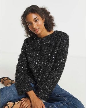 Joanna Hope Sequin Jacket - Black