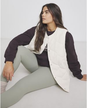 Simply Be Quilted Round Collar Gilet - Multicolour