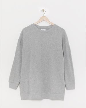 Simply Be Side Split Sweatshirt Tunic - Grey