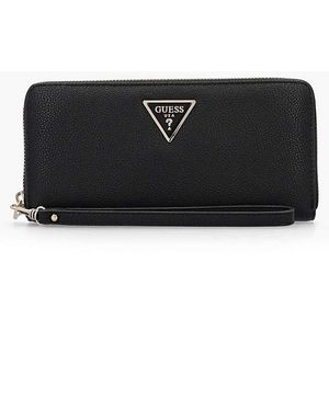 Guess Large Laurel Zip Around Wallet - Black