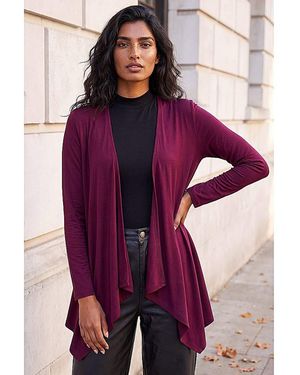Roman Roman Waterfall Stretch Cardigan - Red