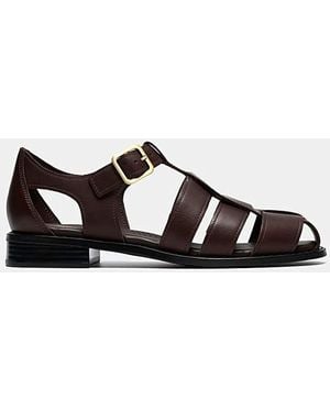Clarks Hana Leather Sandal D Fit - Black