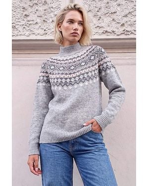 Roman Roman Fairisle Knit Jumper - Blue