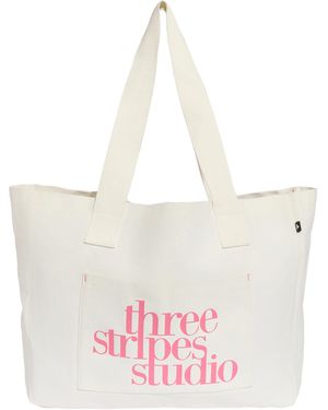 adidas 3 Stripe Studio Tote Bag - White
