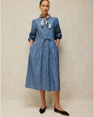 White Stuff Elsie Embroidered Dress - Blue
