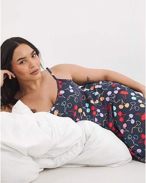 Simply Be Cherry Cami Nightie - Blue