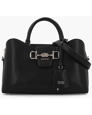 Guess Janie Girlfriend Satchel Bag - Black