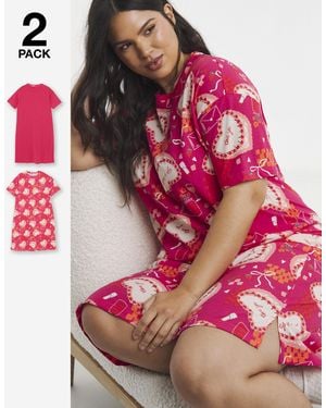 Simply Be 2 Pack Nighties - Red