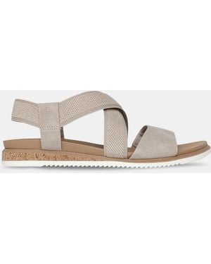 Skechers Desert Kiss Wide Sandals - Natural