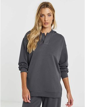 Simply Be Luxe Modal Scuba Sweatshirt - Grey