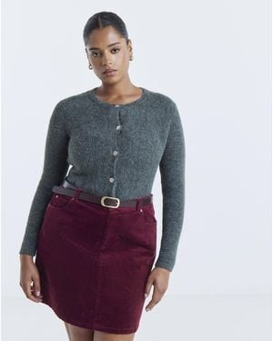 Simply Be Cord Mini Skirt - Blue