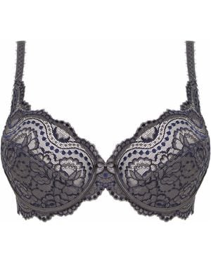 Playtex Flower Lace Full Cup Wired Bra - Black