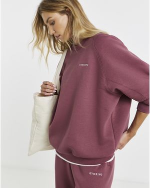 Gym King 365 Raglan Sleeve Crew - Purple