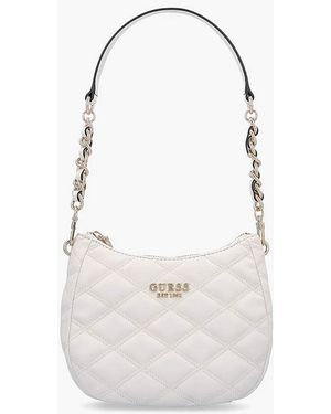Guess Tamsin Quilted Top Zip Shoulder - White