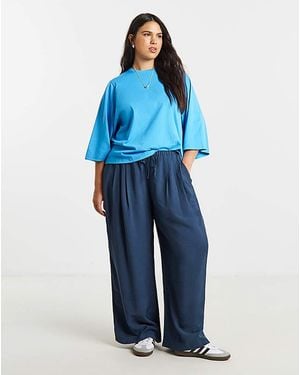 Simply Be Kimono Sleeve T-Shirt - Blue