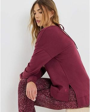 Sweaty Betty Open Back Tie Sweatshirt - Red