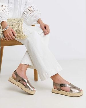JD Williams Peep Toe Espadrille Sandal Ex Wide - White