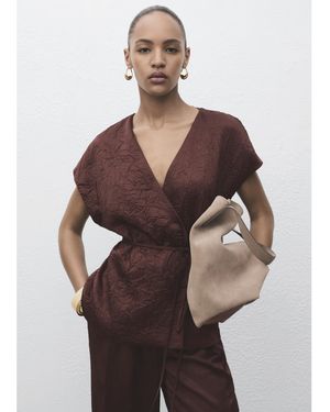 Mango Tie Waist Vest - Brown