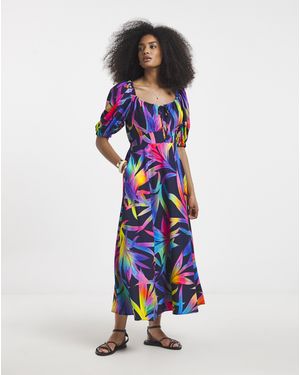 Twisted Wunder Midaxi Crepe Dress - White