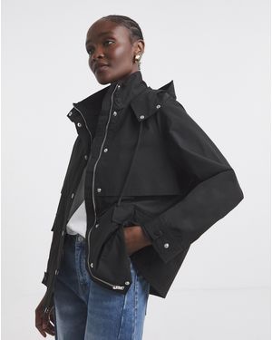 Simply Be Short Storm Flap Parka - Blue