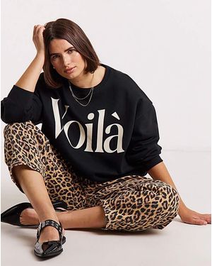 Simply Be Voila Graphic Sweatshirt - Black