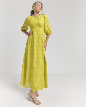 Joanna Hope Burnout Maxi Dress - Yellow
