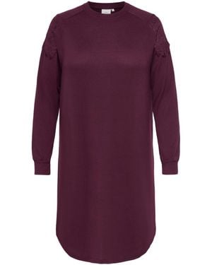 ONLY Lace Midi Jersey Dress - Purple