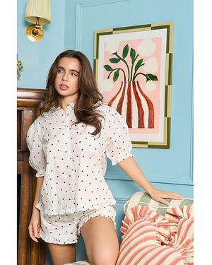 JAM The Label Jimjamthelabel Poplin Shorty Set - Blue