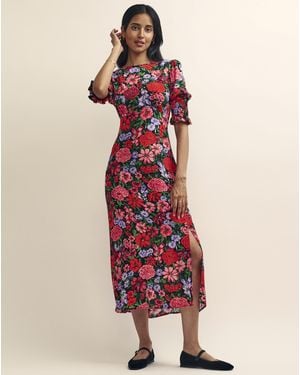 Nobody's Child Luna Midi Dress - Red