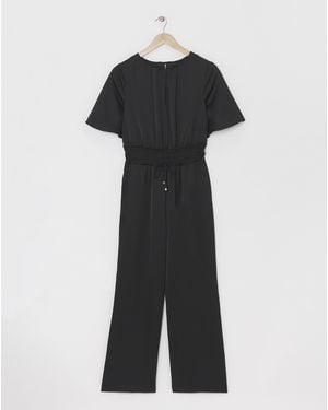 Joanna Hope Satin Jumpsuit - Black