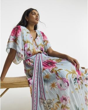Joanna Hope Printed Pleated Dress - Multicolour